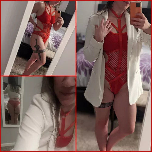 The outfit I wore last night, and it wasn't for my husband!