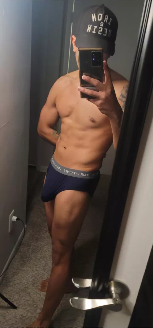 The post gym buldge was definitely there.