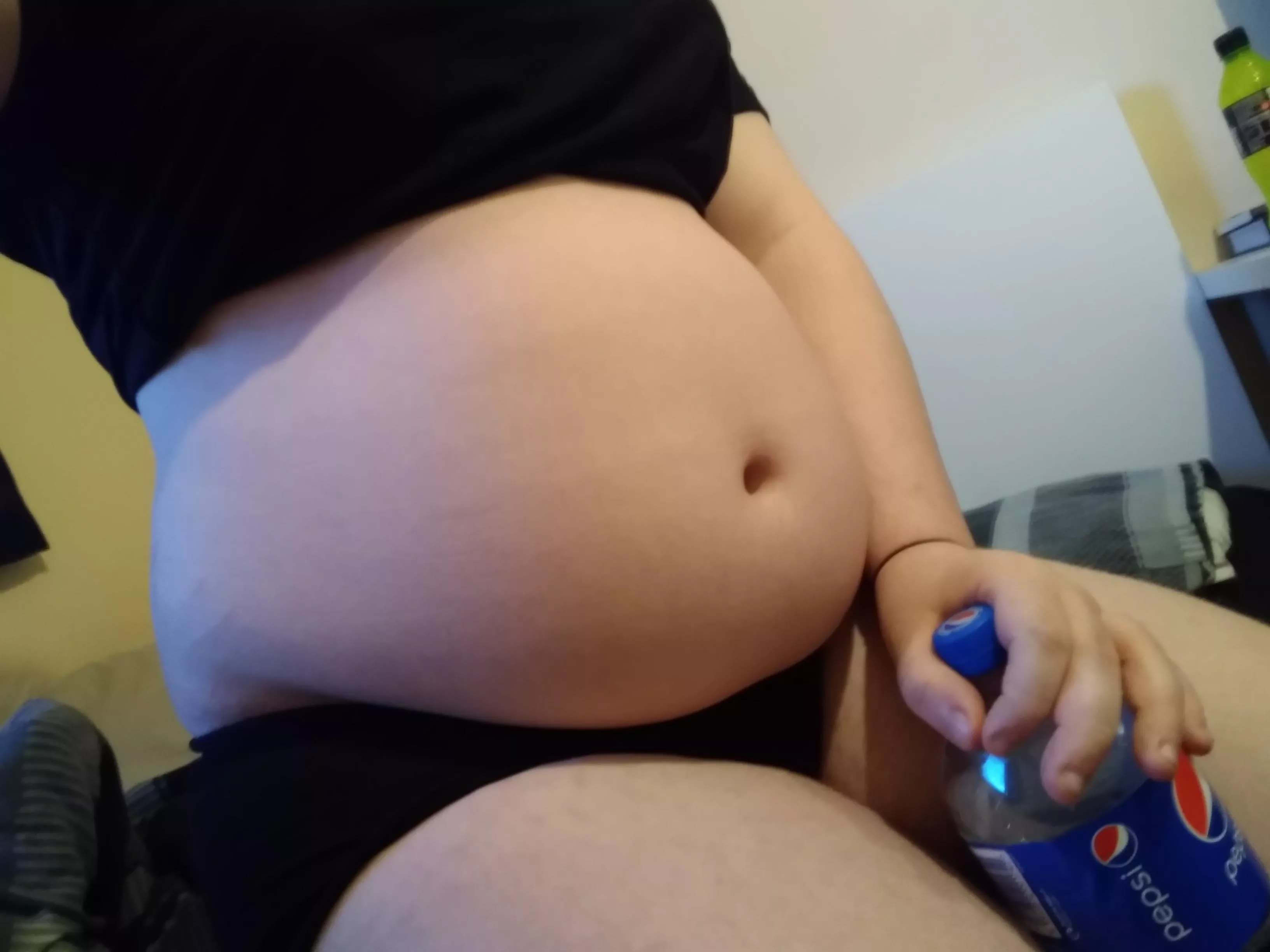 The result of a soda bloat The result of a soda bloat