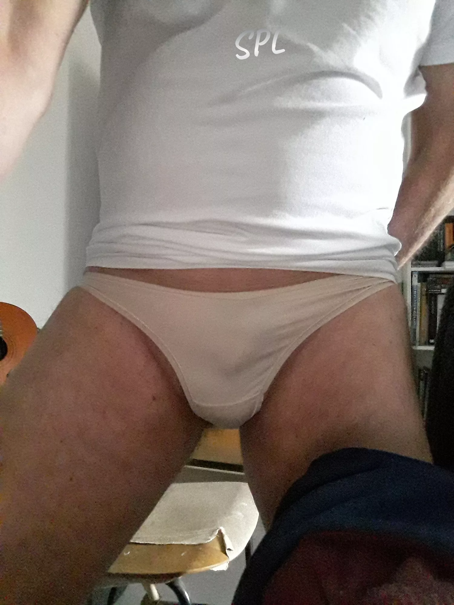 The very thin material of this thong is making me feel.....!😋 The very thin material of this thong is making me feel.....!😋