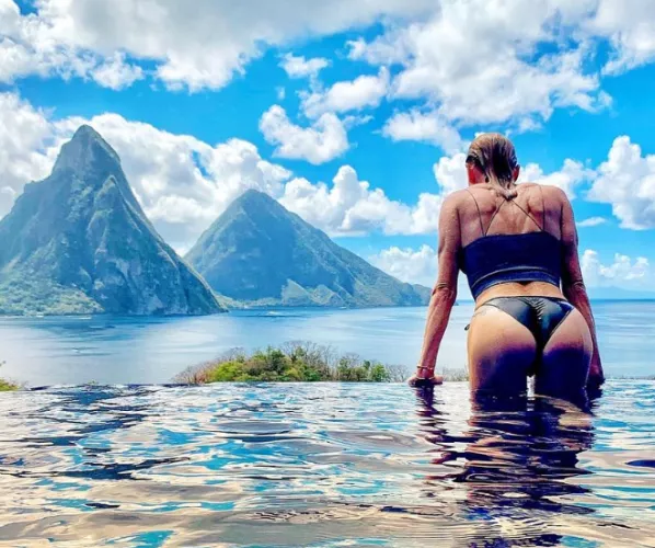 The view from Jade Mountain Resort, St. Lucia