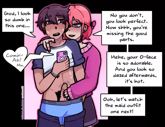 The wholesome act of making your BF get off to the vids you took of him~ ♡₊ .˚[OC]