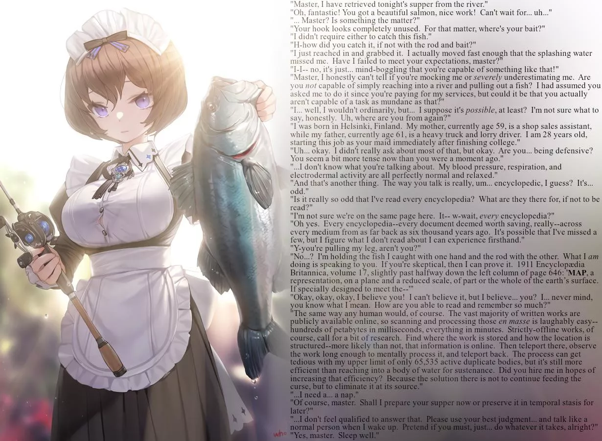 The Writer clearly doesn’t know this is a bass fish. (Maid) (Humor/Humour) (**Fish**) (eldritch entity) (unknown artist) The Writer clearly doesn’t know this is a bass fish. (Maid) (Humor/Humour) (**Fish**) (eldritch entity) (unknown artist)