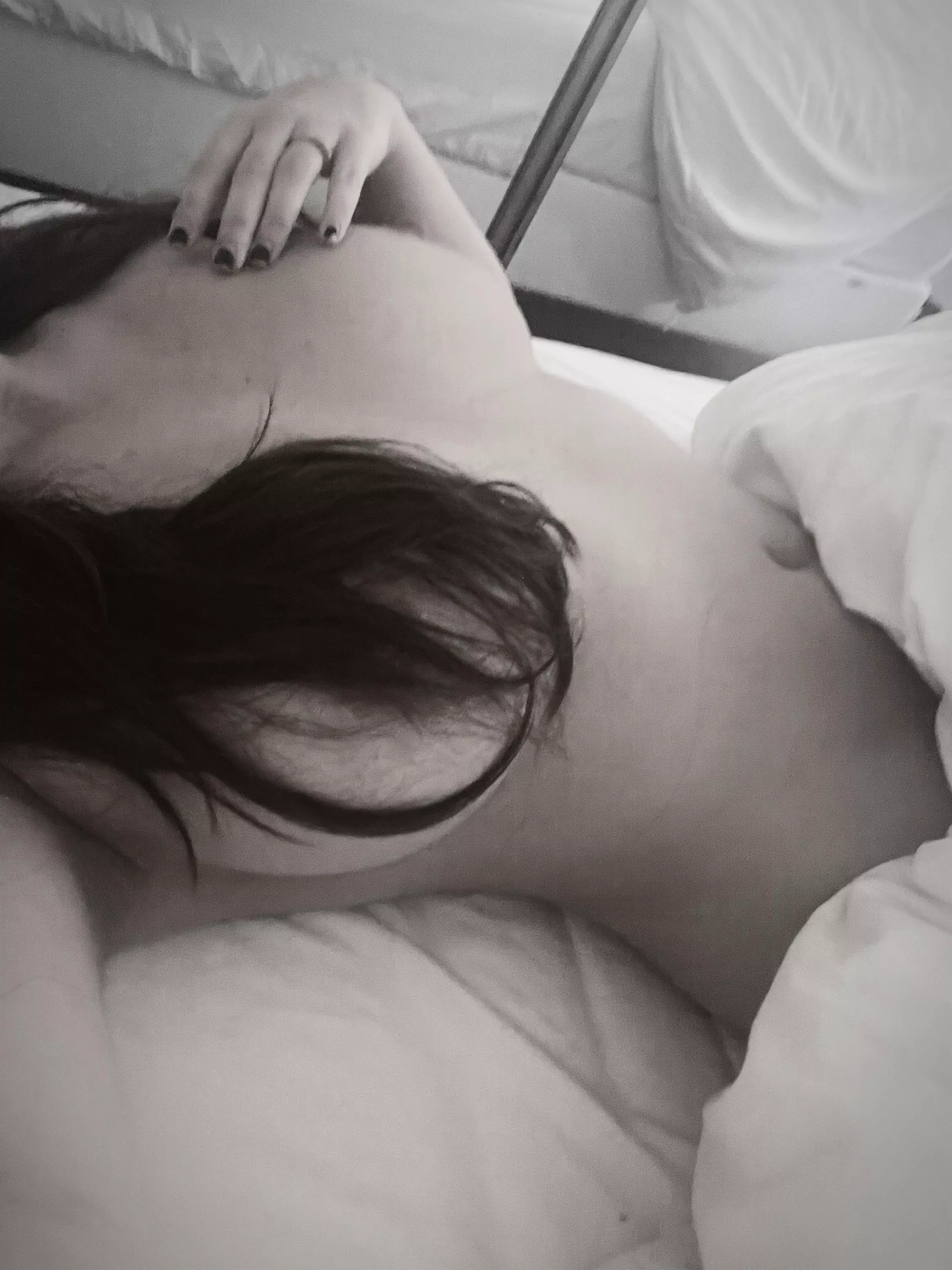 These fresh white sheets smell and feel heavenly. I love a good kiss goodbye before locking the bottom lock. These fresh white sheets smell and feel heavenly. I love a good kiss goodbye before locking the bottom lock.