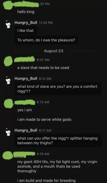 Thick Breeding Nigger Submits to White King