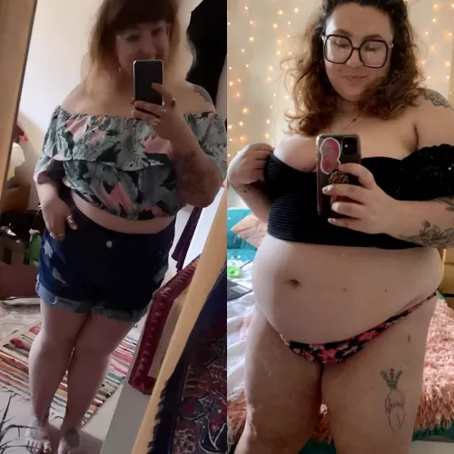 think i’ve got a chance of fitting into those jean shorts now? 🙈🐷