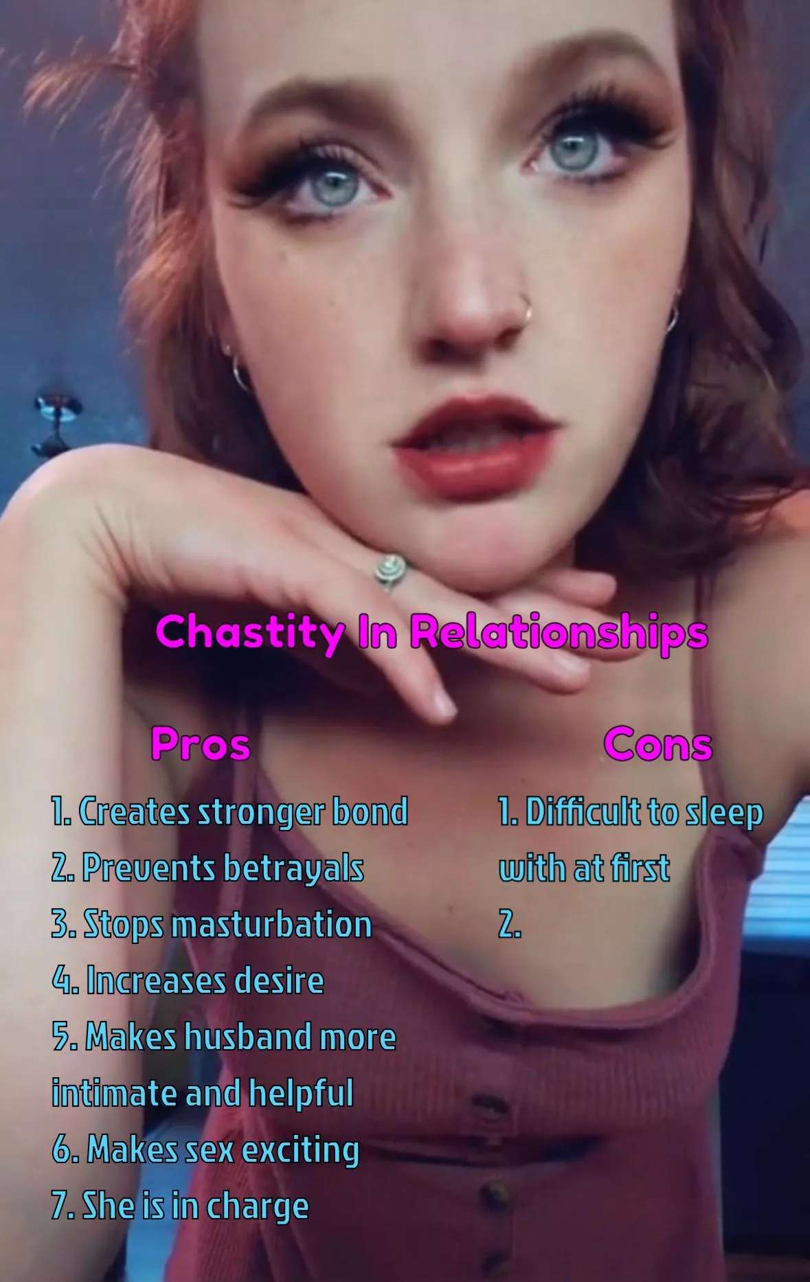 Thinking about chastity? She thinks you should 🔐