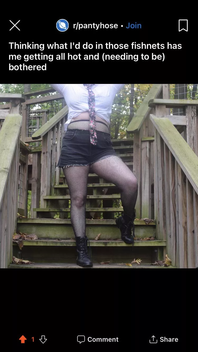 Thinking what I'd do in those fishnets has me getting all hot and (needing to be) bothered Thinking what I'd do in those fishnets has me getting all hot and (needing to be) bothered