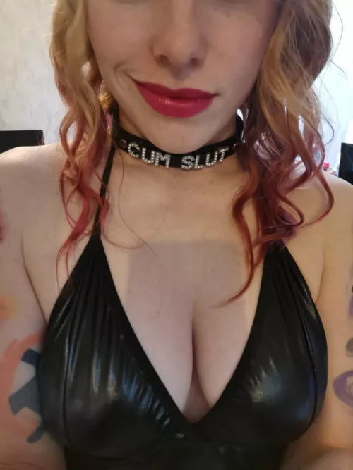 This is his favourite collar on his favourite slave.