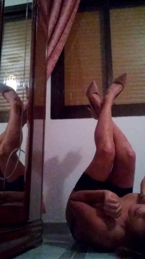 This is me in my panties and something close to stockings π