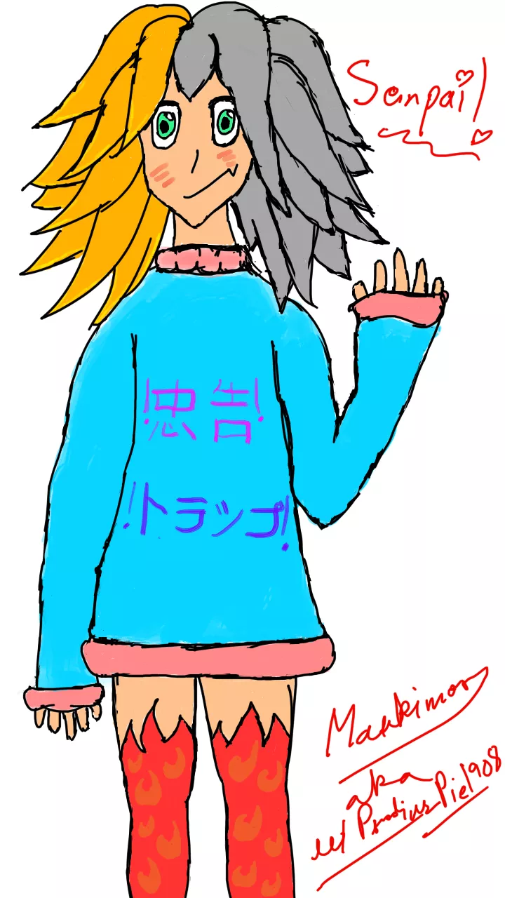 This is my OC. I'll let you guys give him a name. First time posting here