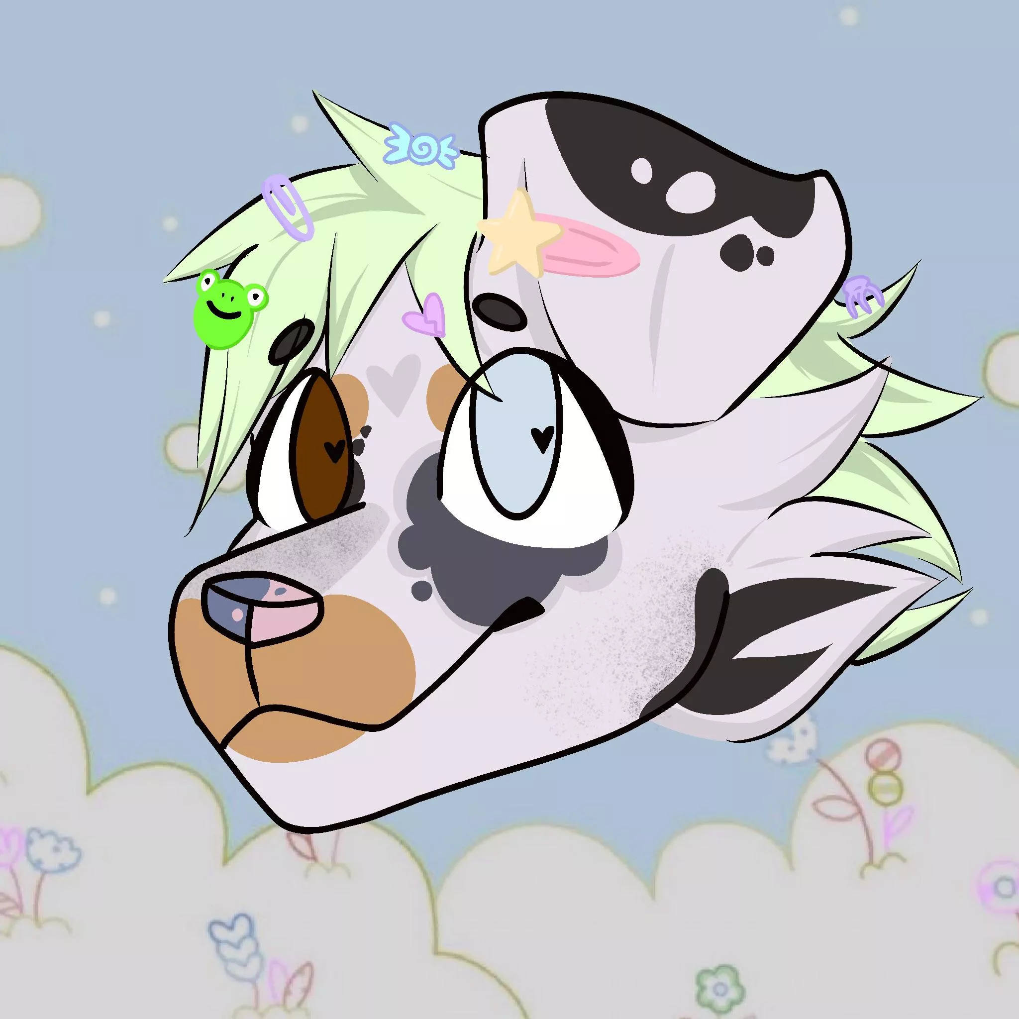 this is my sona, frog the dog! can you guess his favorite animal?