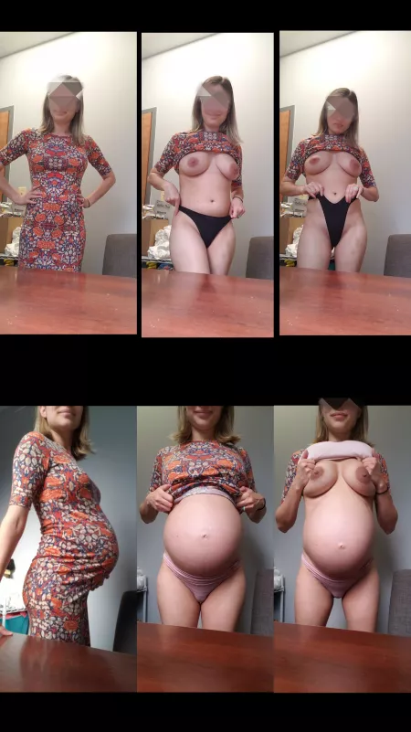 This is why I love stretchy maternity clothes