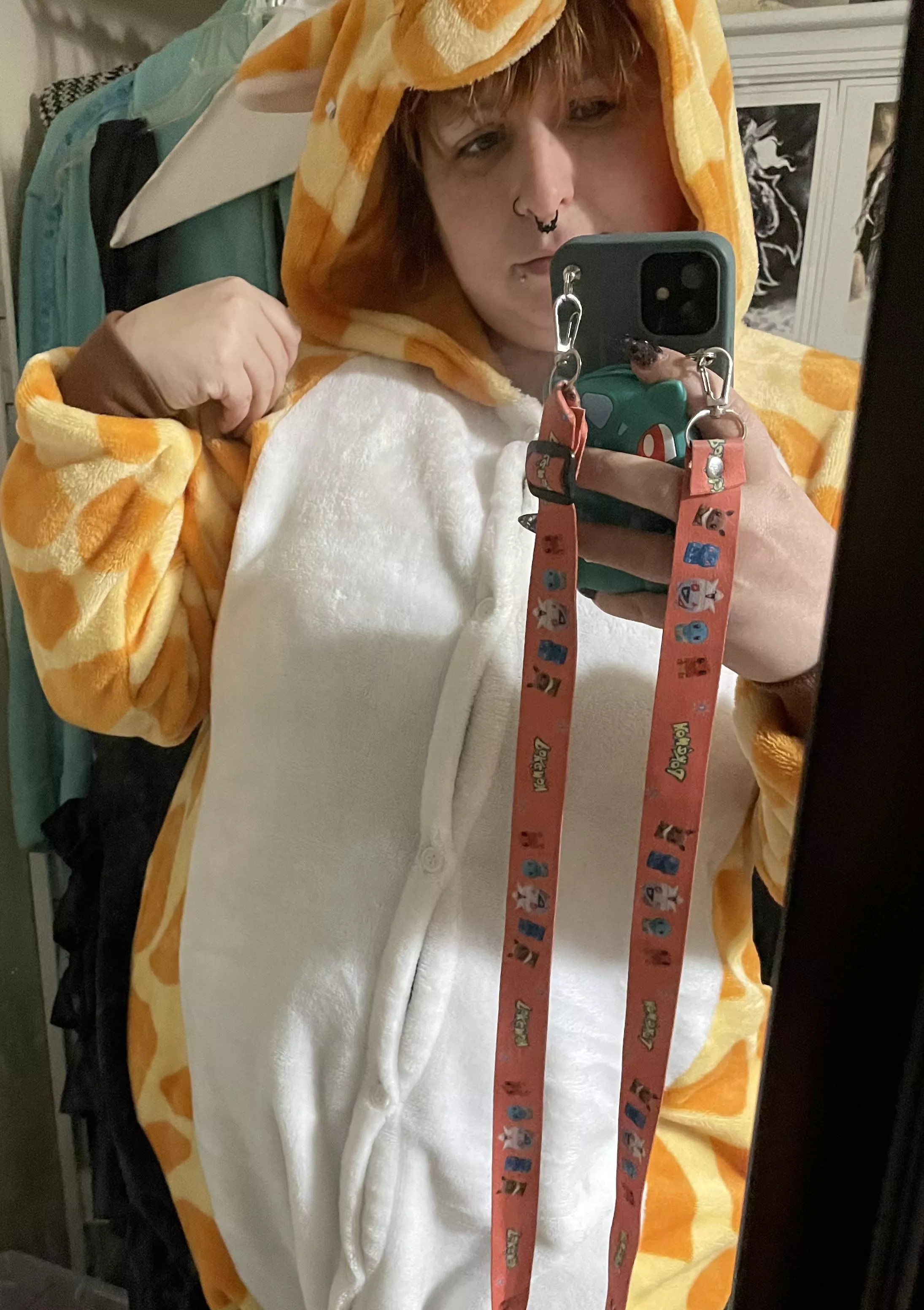 This little has to work Xmas eve! Convinced my co-workers we should wear onesies