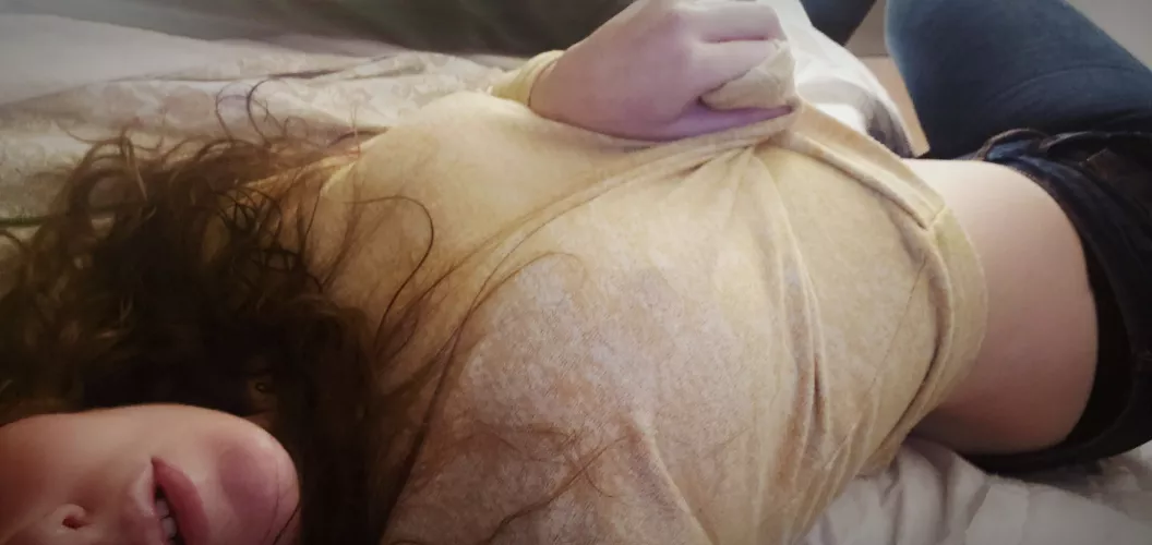 This material is so soft and stretchy. Would you saturate it & suck my hard nipples through it for me?