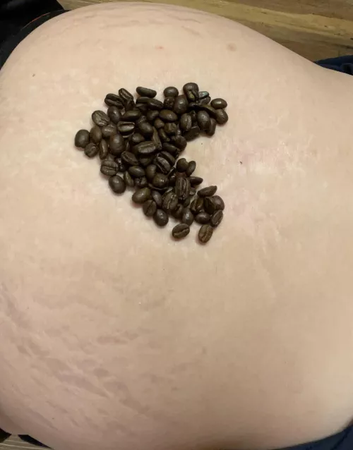 This one was hard to do. Baby doesn’t like my laying on my back and kept moving and knocking the beans off. But I love it!