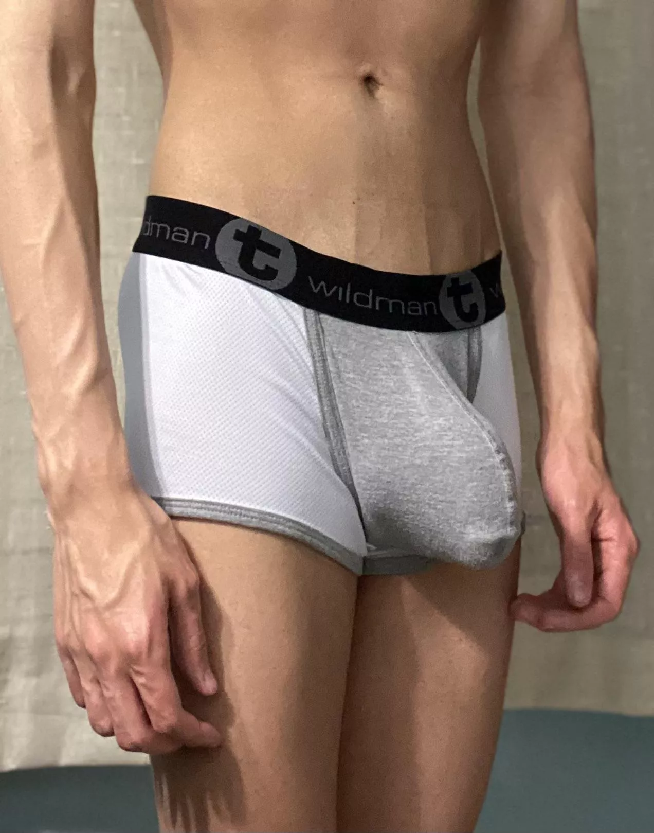 This pair has a “big boy” pouch