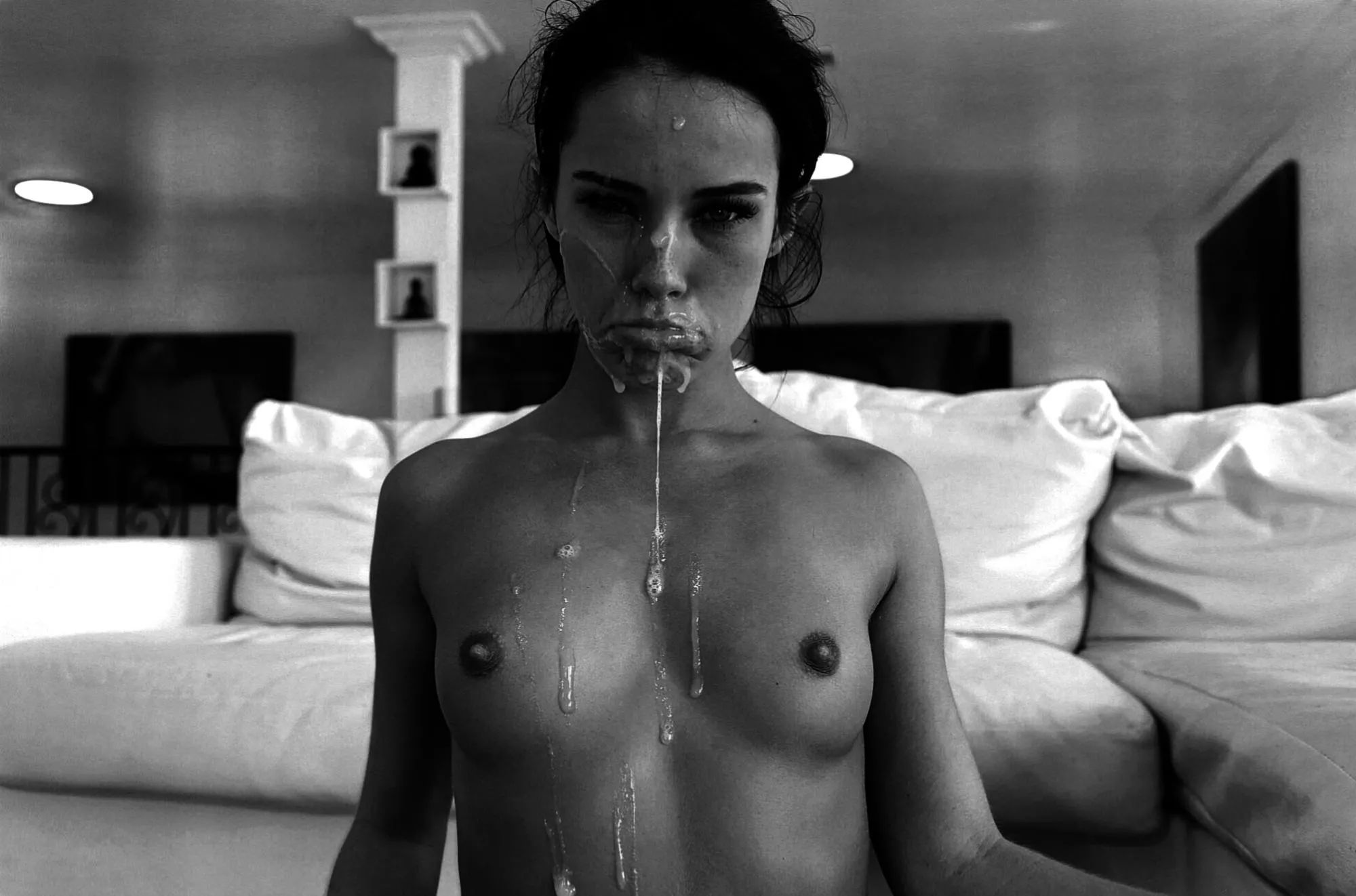 This petite cumslut was found in 1945 in a big japanese hidden warship with 1347 men onboard, she was continuously covered with cum shot, made swallow hundreds of loads and creampied for over a year until the end of the war. The ship almost sunk for the 