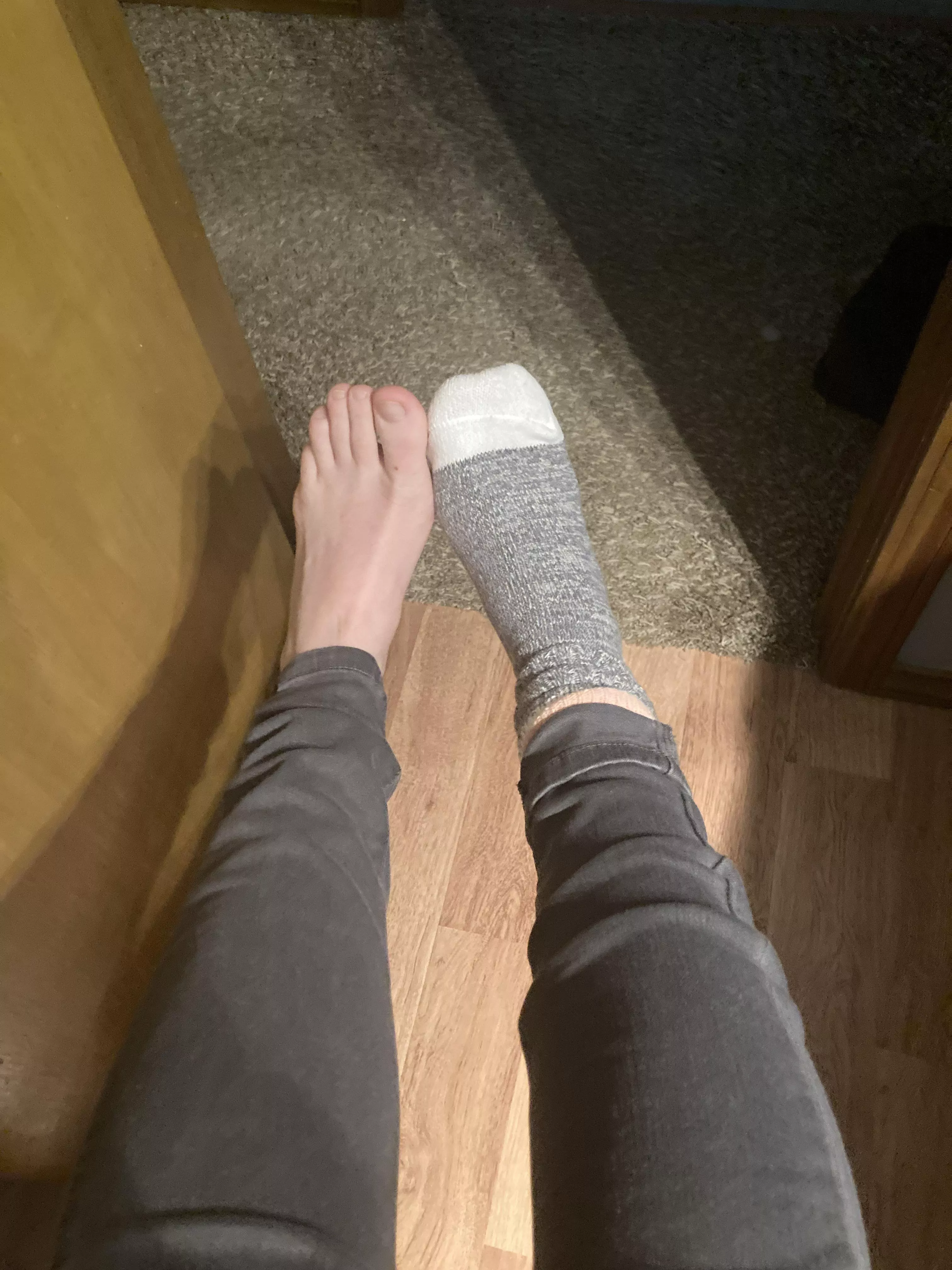 This time of year, socks are usually preferred.