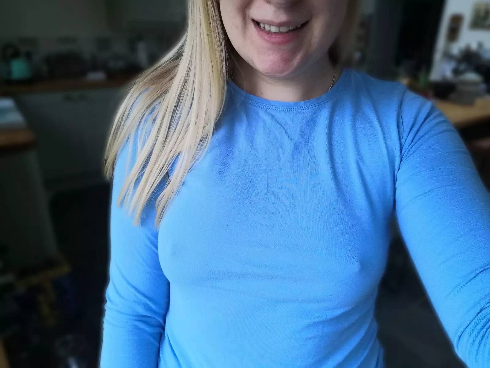 This top shows off my boobs and nipples perfectly