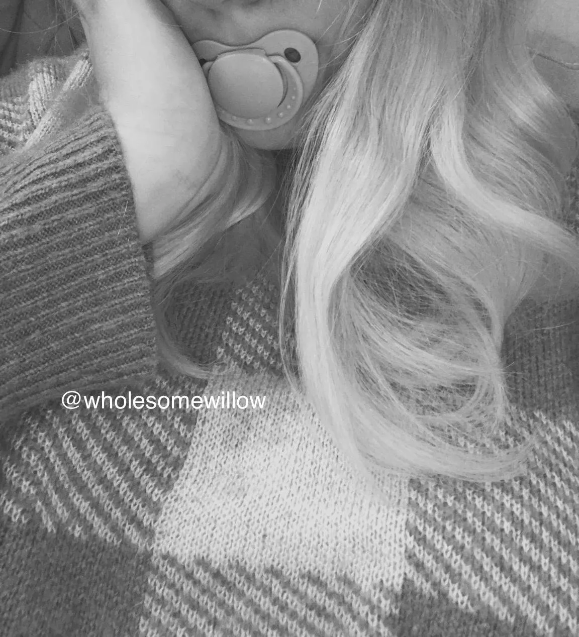 This was the first picture I ever took with my and my pacifier. 💕🥺