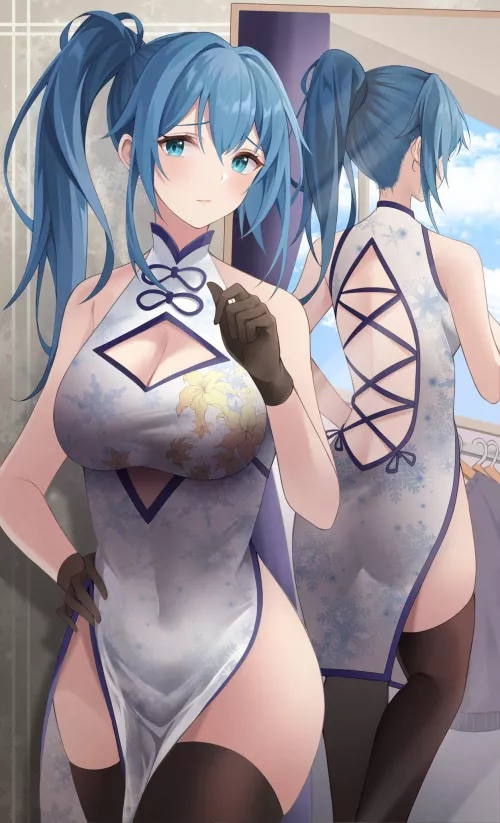 Those thighs and black stockings