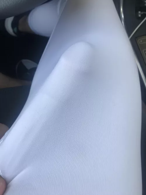 Thought I could get away with men’s leggings at the gym but the girl in front of me kept staring at it and bending over. She knew what she was doin. I hid when I got this hard, but wish I didn’t