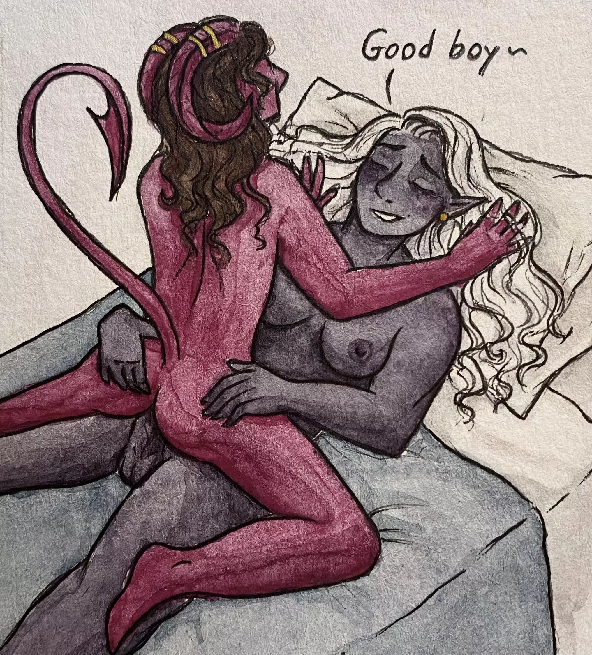 Thought some people here might like this painting I did of a couple D&D characters!