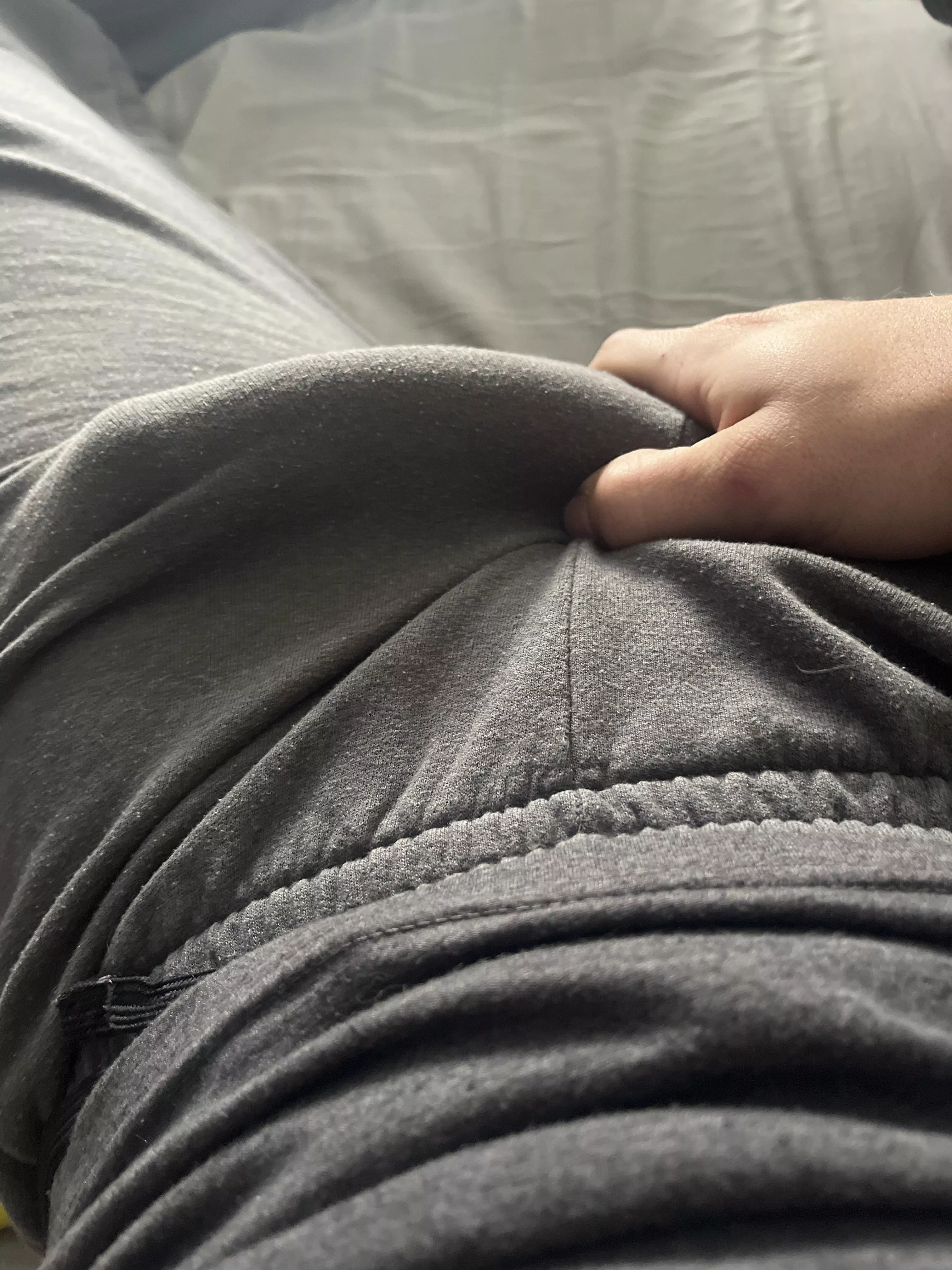 Through my sweatpants