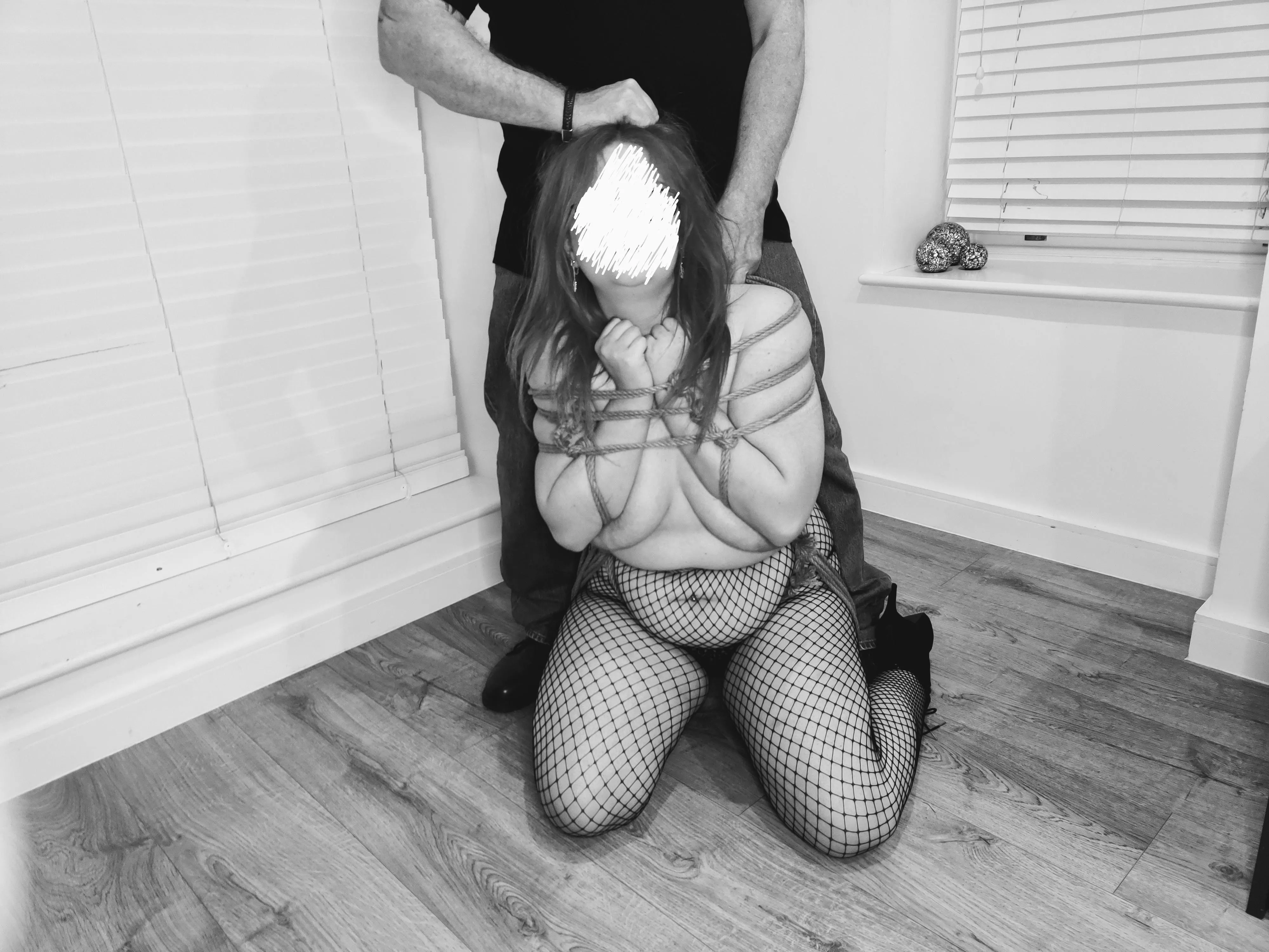 Tied and posed by my rigger awaiting further instructions.