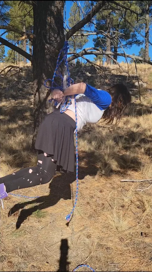 Tied up, wedgied and gaged with panties. Are they at least clean? 🤢😵😵💫 videos on Instagram and Twitter 💜