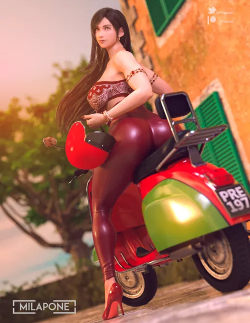 Tifa Vacation in Italy (Milapone) [Final Fantasy]