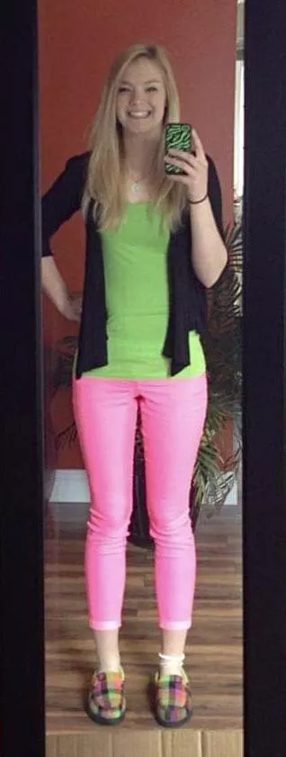 Tight pink pants