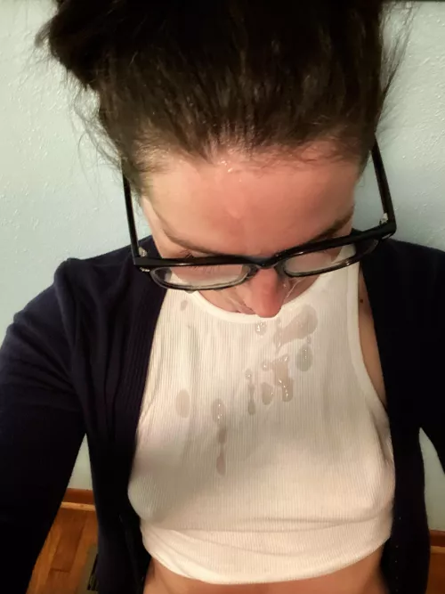 Time to clean up or leave it 💦🤓 (f) OC