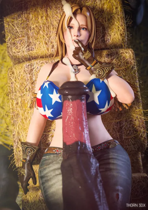 Tina getting a big load from her horse (thorn 3DX)