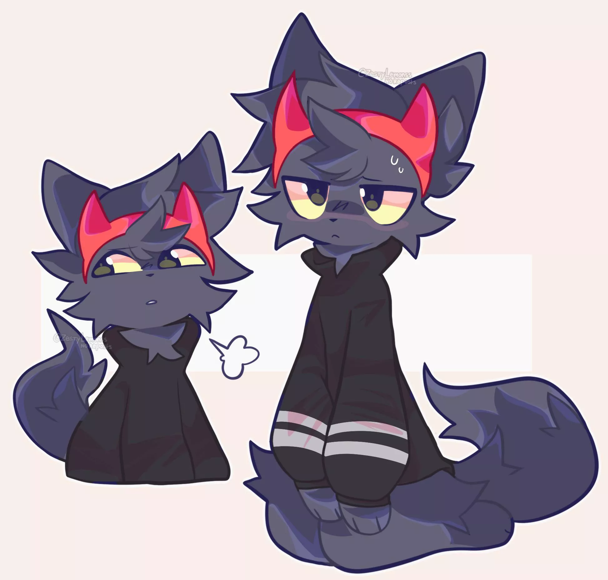 tired cat [ art by me @zestylemonss on twitter ]