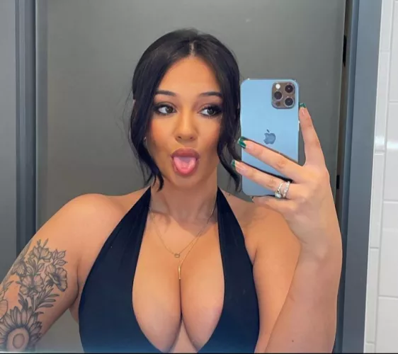 Tits and tongue