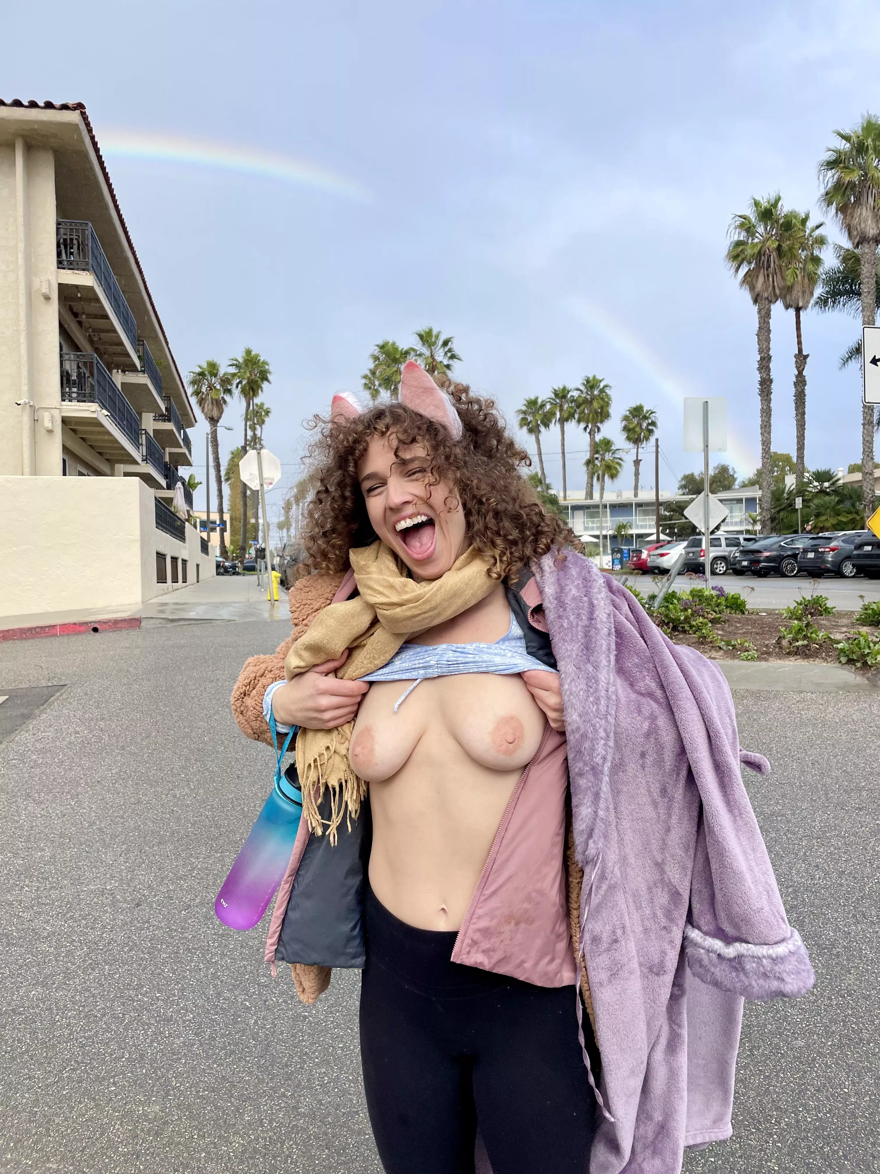 Tits underneath a rainbow. Such a beautiful site. [F] MILF