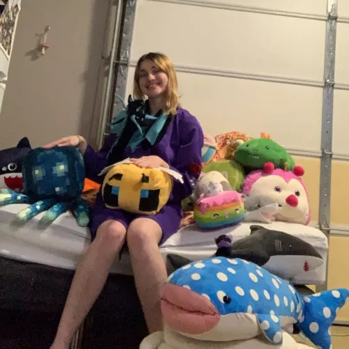 To the people in my DMs saying they went to get in bed with me... Sorry, there's no room for you! (And this is only about 1/3 of all my plushies)
