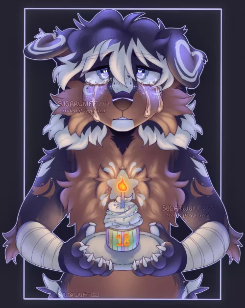 Today is my 18th birthday (Art by me, Sugarwuff)