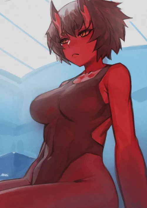 Tomboy Red Oni by @zakusiii