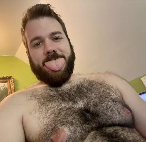 Tongue out. Nipples out