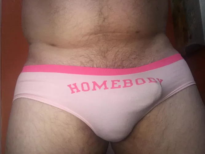 Tonight’s panties. Just me and the wife tonight so I had free reign to walk around in them.