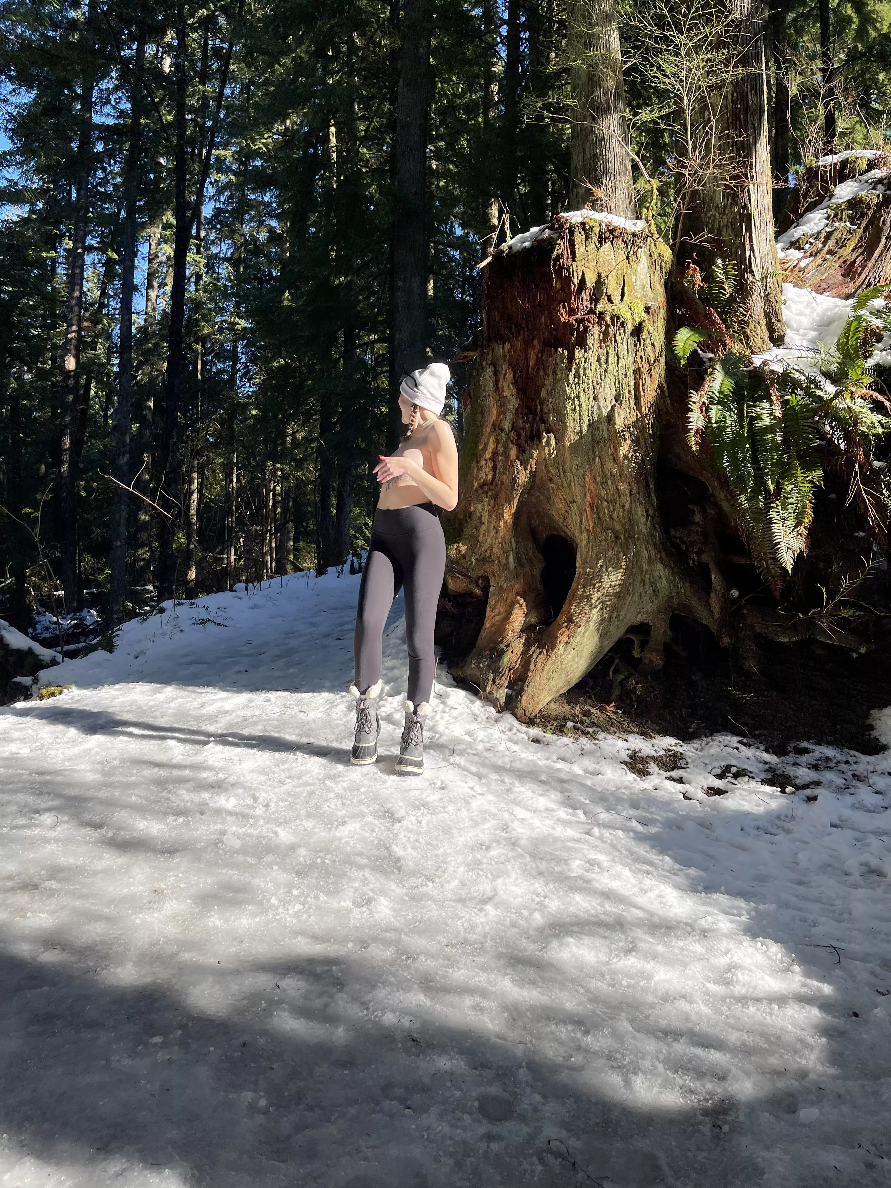 topless on a public hiking trail topless on a public hiking trail