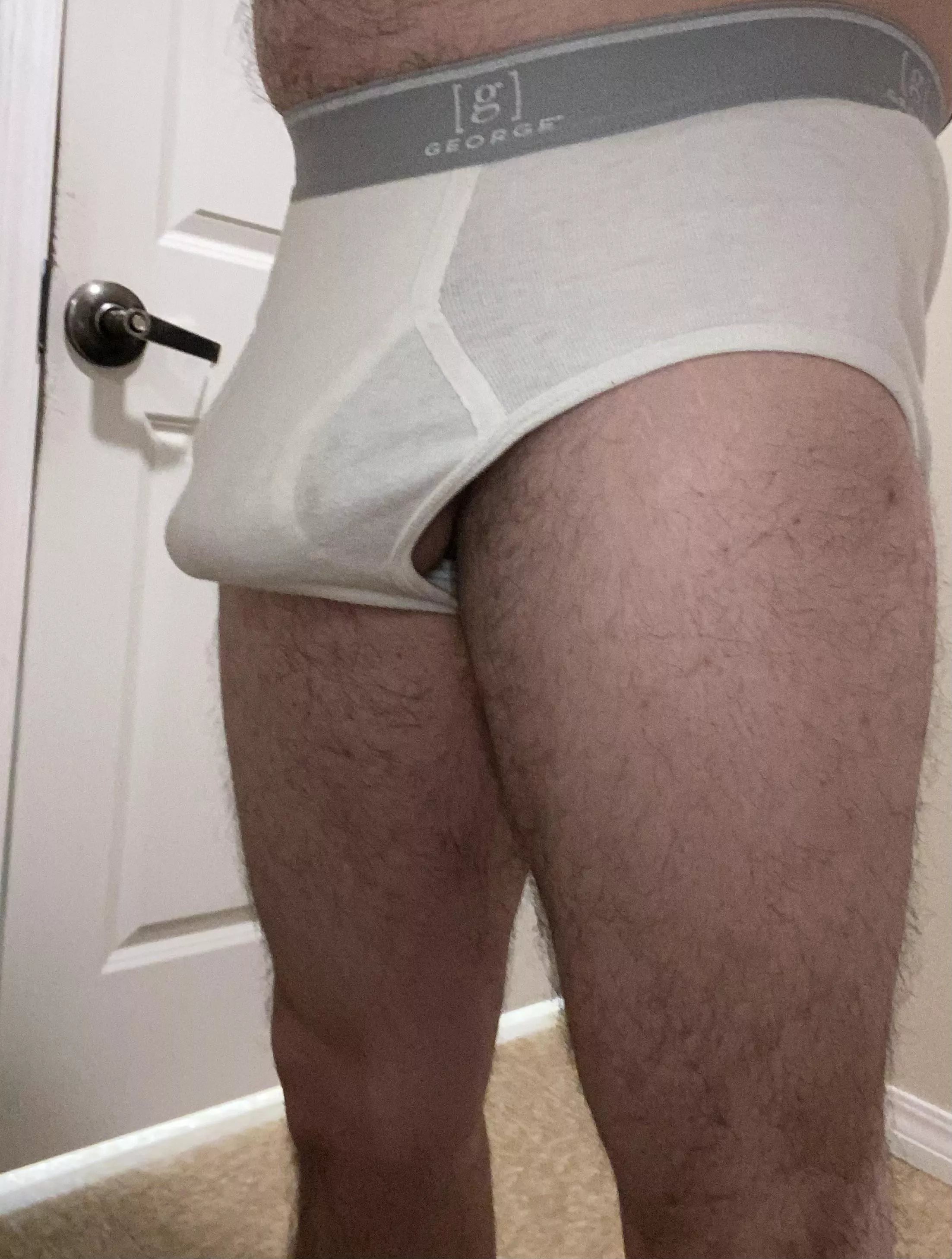 Tried some tighty whities instead of the usual boxer briefs Tried some tighty whities instead of the usual boxer briefs