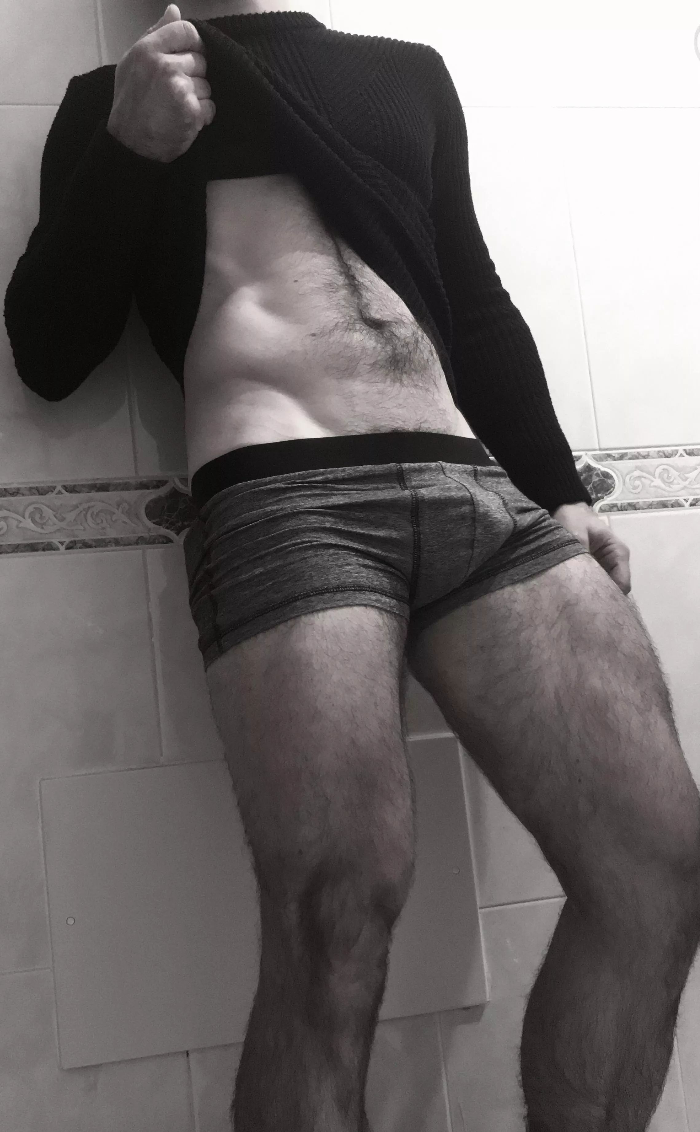 Try to show how male legs can be hot [M]