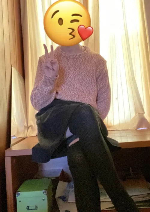 Trying on a new outfit