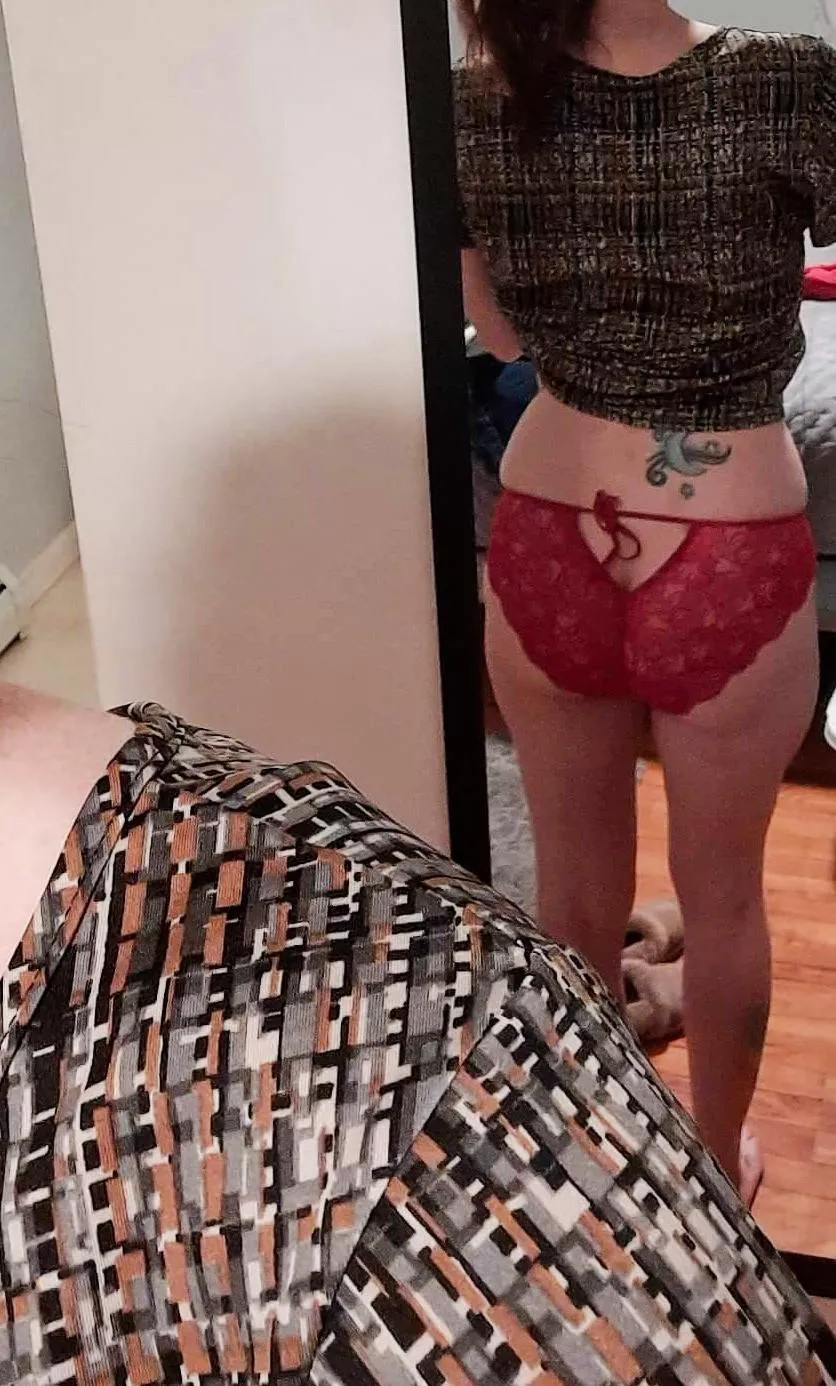 Trying on my new Valentine's Day undies Trying on my new Valentine's Day undies