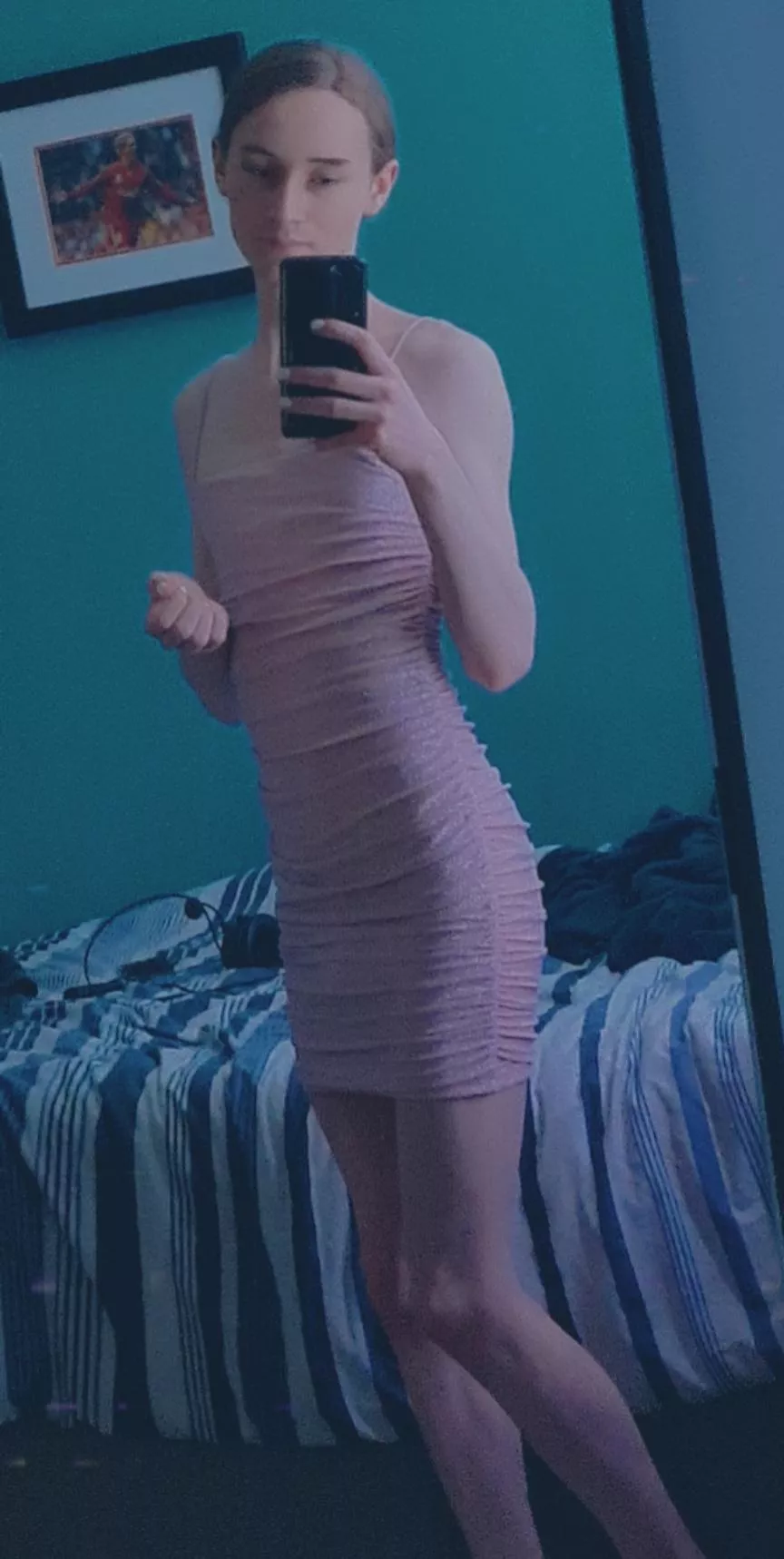 trying on new clubbing dress, ops?