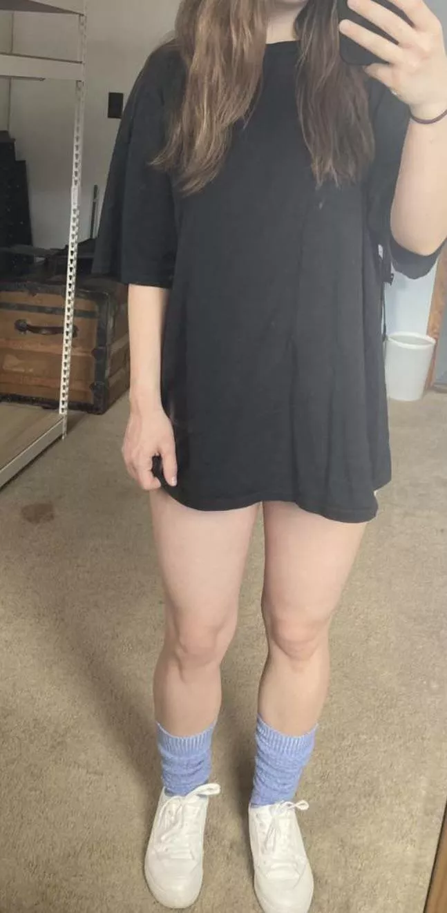 Trying out some socks and shoes